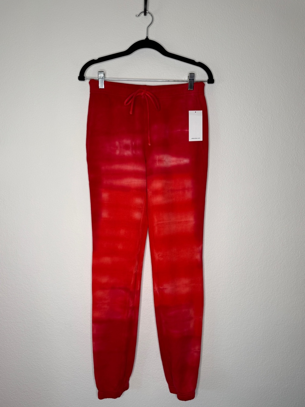 Cotton Citizen Red Tie-Dye Cotton Joggers Size XS NWT